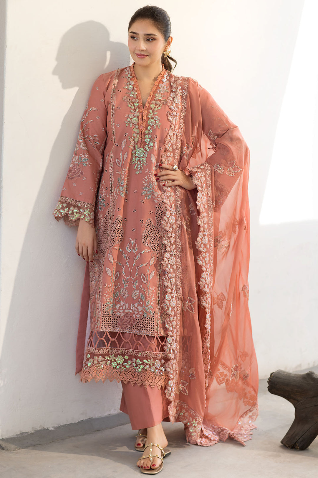 6119-SICILY EMBROIDERED LAWN STITCHED