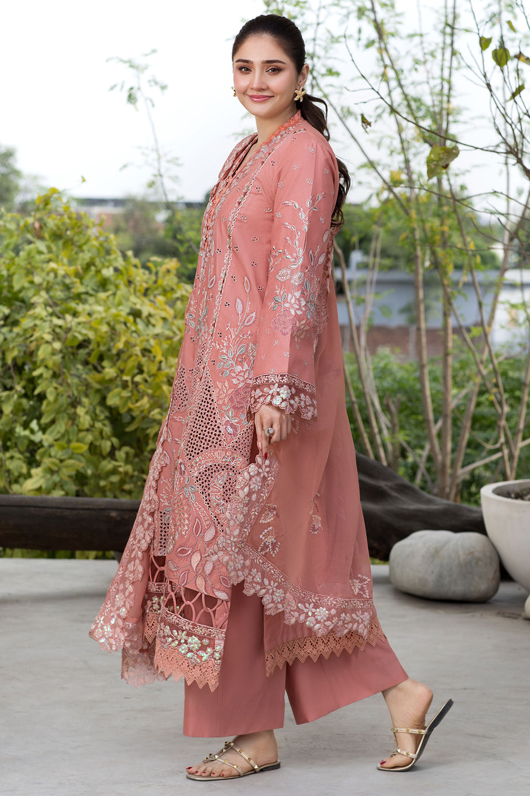 6119-SICILY EMBROIDERED LAWN STITCHED