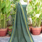 Natural Dye Hand Block Printed Ajrak Green Polka Dot Dress – Eco-Friendly Lawn