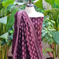 Ajrak Design Dress Floral Butta Two-Piece – Organic Dye Hand Block Printed Lawn (Burgundy Wine)