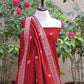 Organic Dye Hand Block Printed Ajrak Design Dress – Red Heart Two-Piece Lawn (Shirt & Dupatta)