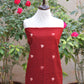 Organic Dye Hand Block Printed Ajrak Design Dress – Red Heart Two-Piece Lawn (Shirt & Dupatta)