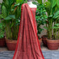 Ajrak Kerry Sharp Red – Organic Dye Hand Block Printed Unstitched Two-Piece (Shirt & Dupatta) | Ajrak Design Dress