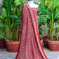 Ajrak Design Dress Red Floral Bel – Organic Dye Hand Block Printed Two-Piece (Lawn)