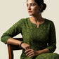 Organic Dye Ajrak Design Dress – Hand Block Printed Green Two-Piece Lawn Set
