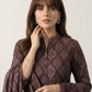 Organic Dye Hand Block Print Badam Feminin Nightshade Ajrak Design Dress Lawn – Unstitched Two-Piece