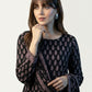 Organic Dye Hand Block Printed Ajrak Design Dress Black Mountain Butta – Unstitched Lawn Two-Piece (Shirt & Dupatta)