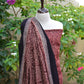 Organic Dye Hand Block Printed Ajrak Luxurious Anbi Two-Piece – Premium Lawn Unstitched Shirt & Dupatta | Ajrak Design Dress