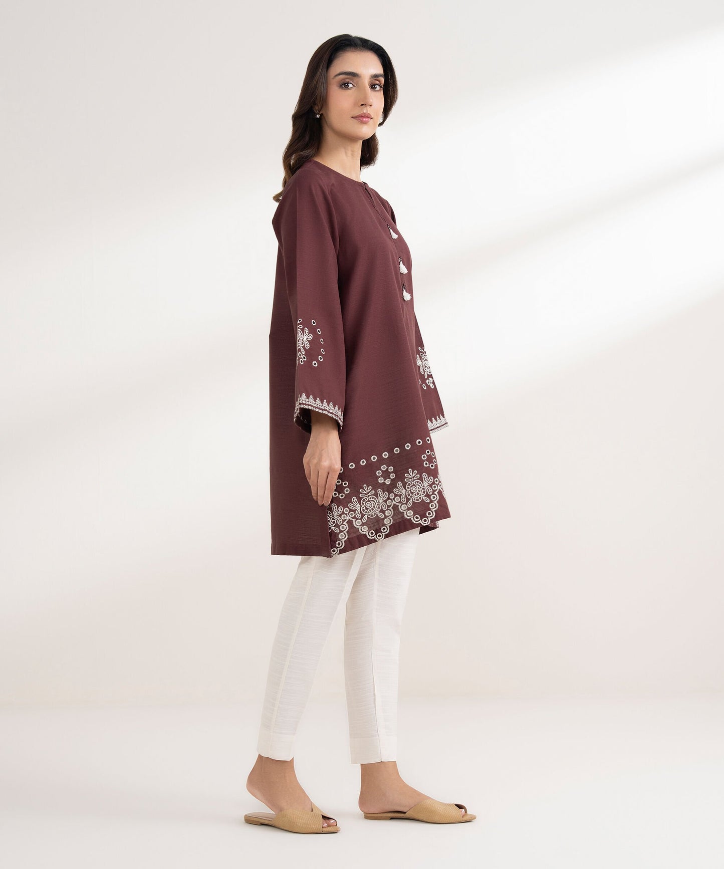 Embroidered Khaddar Shirt