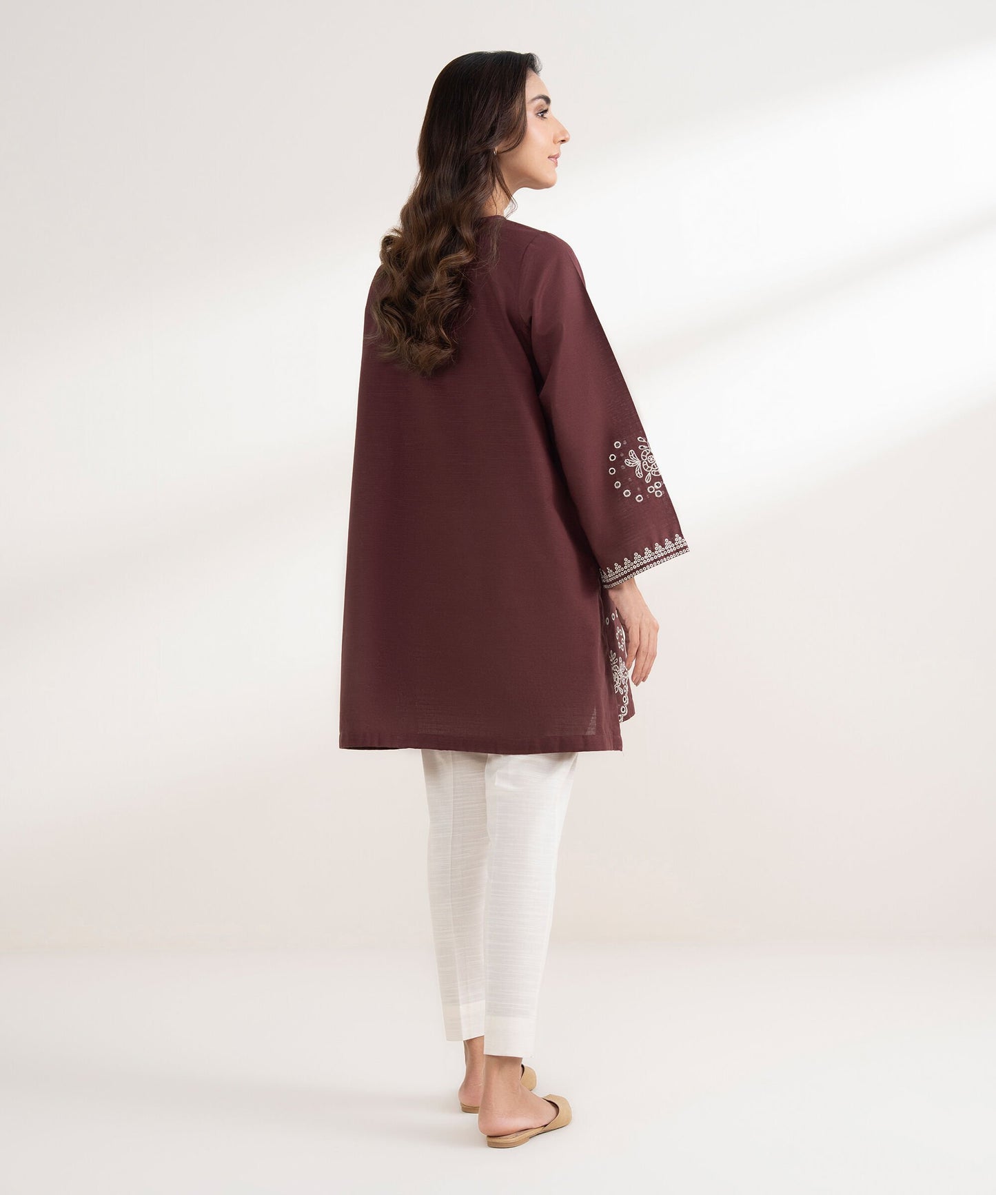Embroidered Khaddar Shirt