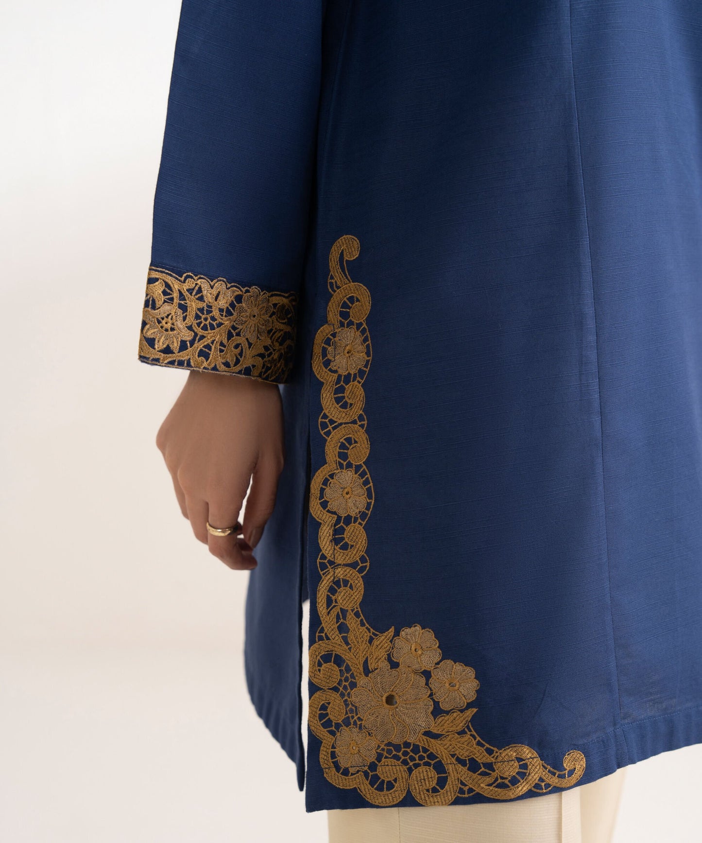 Embroidered Khaddar Shirt