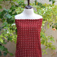 Ajrak Maroon Red Polka Dot Shirt & Dupatta Set Lawn – Luxury Organic Dye Hand Block Print Ajrak Design Dress
