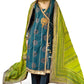 3 Piece Gold and Lacquer Printed Lawn Suit with Gold and Lacquer Printed Chiffon Dupatta and Dyed Trouser BM-62025