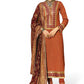 3 Piece Gold Printed Lawn Suit with Gold and Lacquer Printed Chiffon Dupatta and Dyed Trouser BM-62026