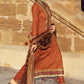 3 Piece Gold Printed Lawn Suit with Gold and Lacquer Printed Chiffon Dupatta and Dyed Trouser BM-62026