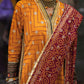 3 Piece Embroidered Gold and Lacquer Printed Lawn Suit with Gold and Lacquer Printed Chiffon Dupatta and Dyed Trouser BM-62029