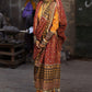 3 Piece Embroidered Gold and Lacquer Printed Lawn Suit with Gold and Lacquer Printed Chiffon Dupatta and Dyed Trouser BM-62029