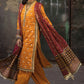3 Piece Embroidered Gold and Lacquer Printed Lawn Suit with Gold and Lacquer Printed Chiffon Dupatta and Dyed Trouser BM-62029