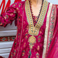 3 Piece Gold and Lacquer Printed Lawn Suit with Gold and Lacquer Printed Chiffon Dupatta and Gold and Lacquer Printed Trouser BM-62031