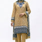 3 Piece Printed Lawn Suit with Embroidered Neckline CL-52536