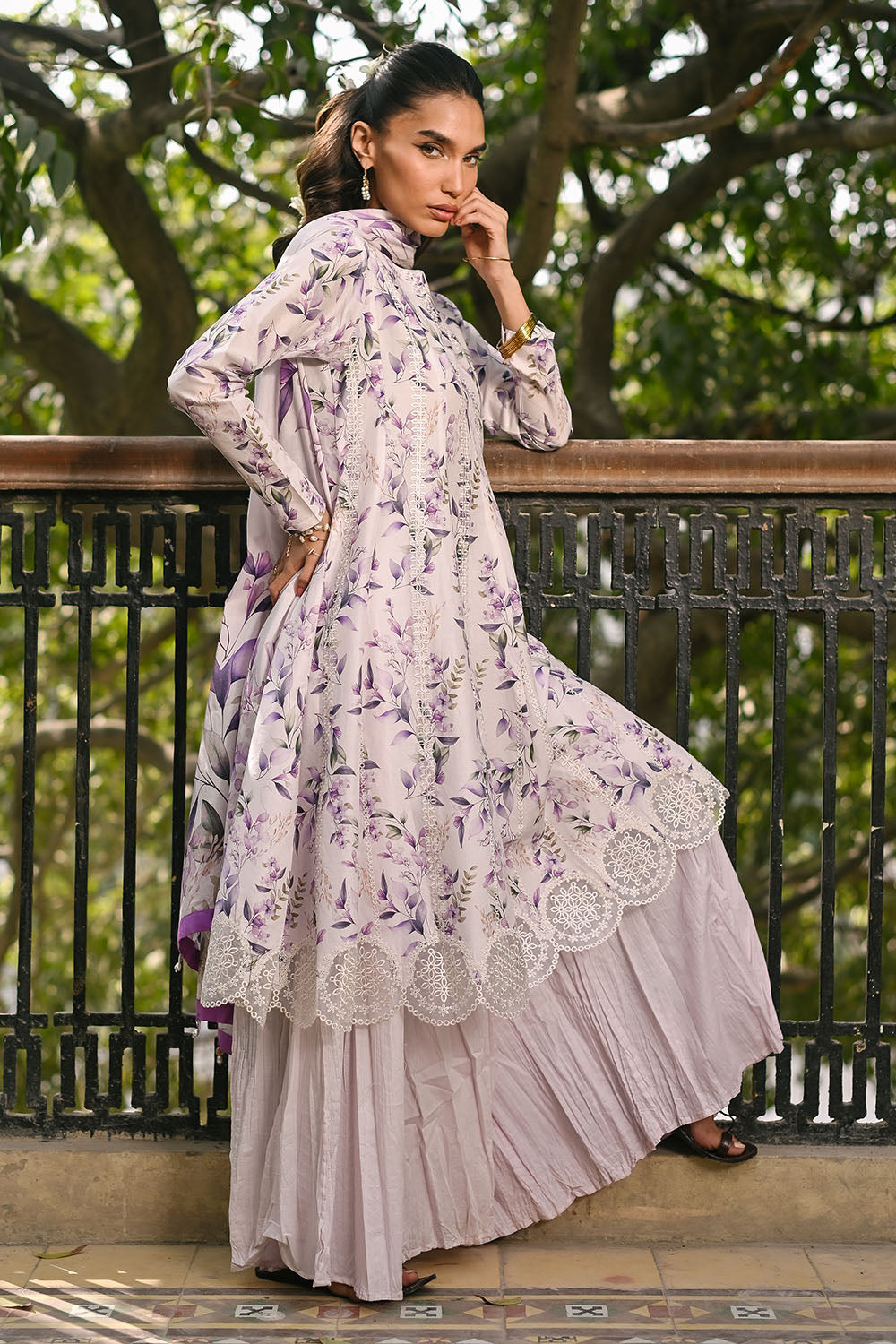 3 Piece Embroidered Printed Lawn Suit with Border CL-62088