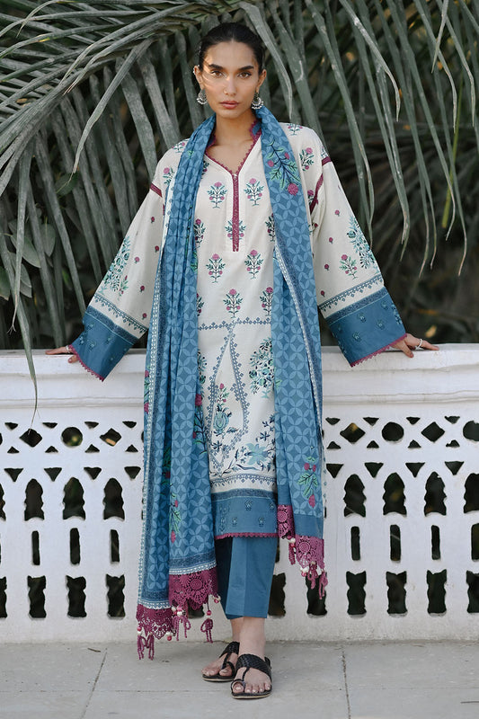 3 Piece Embroidered Printed Lawn Suit with Lawn Dupatta CL-62216