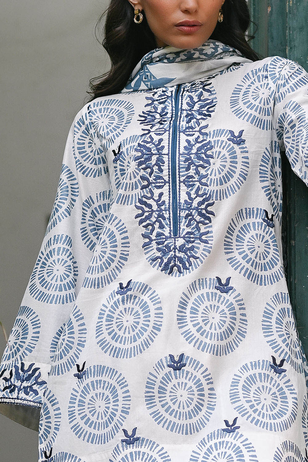 3 Piece Embroidered Printed Lawn Suit with Lawn Dupatta CL-62261