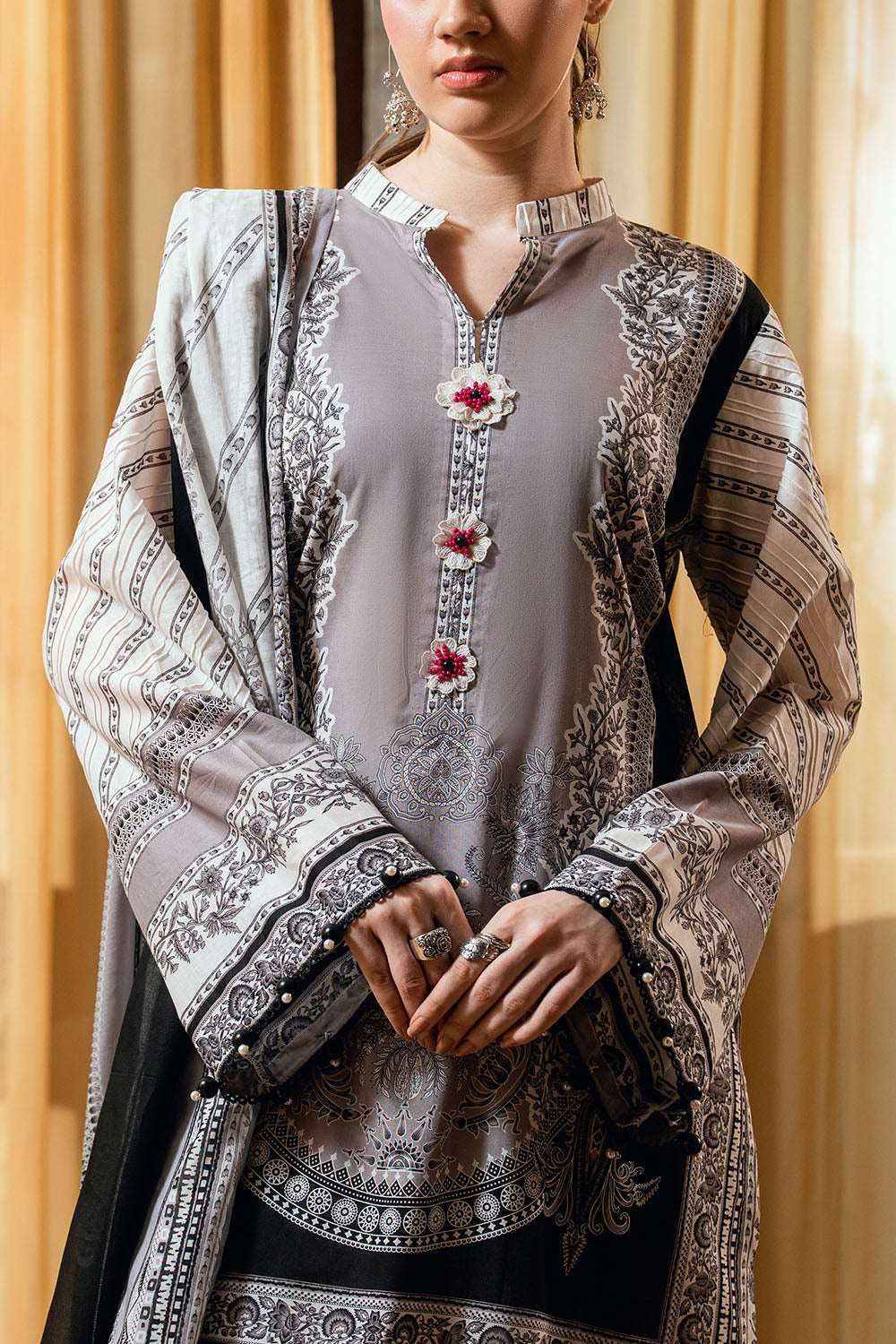3 Piece Printed Lawn Suit B-62015