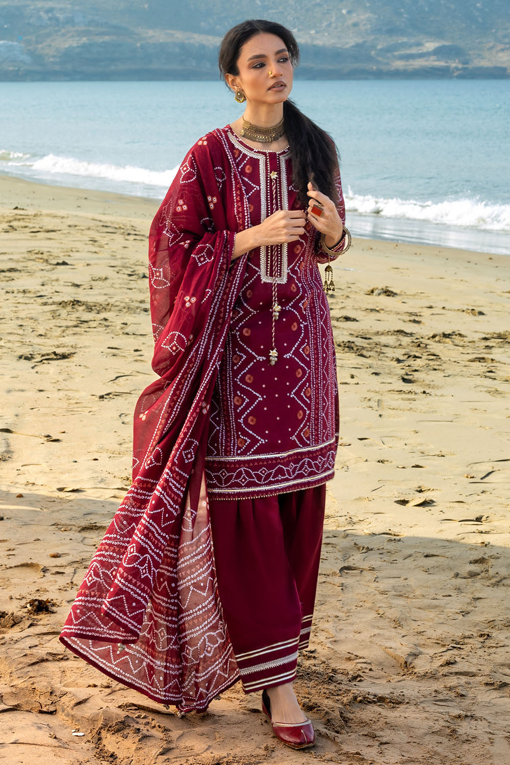 3 Piece Printed Lawn Suit CL-52180 B