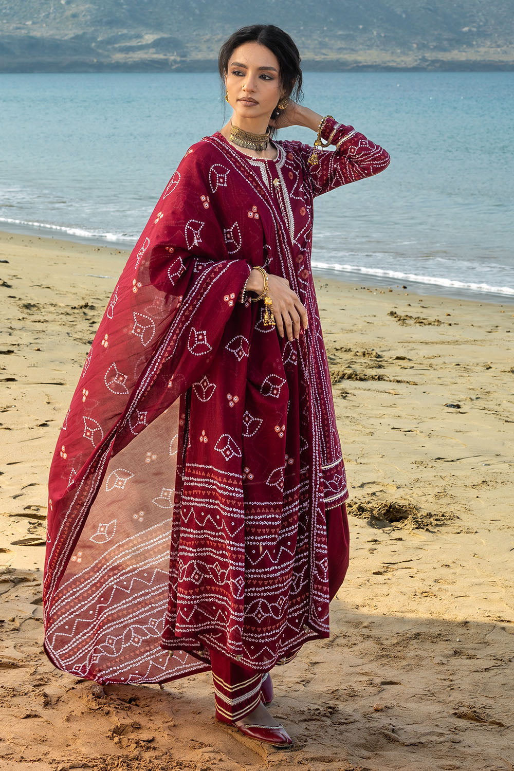 3 Piece Printed Lawn Suit CL-52180 B