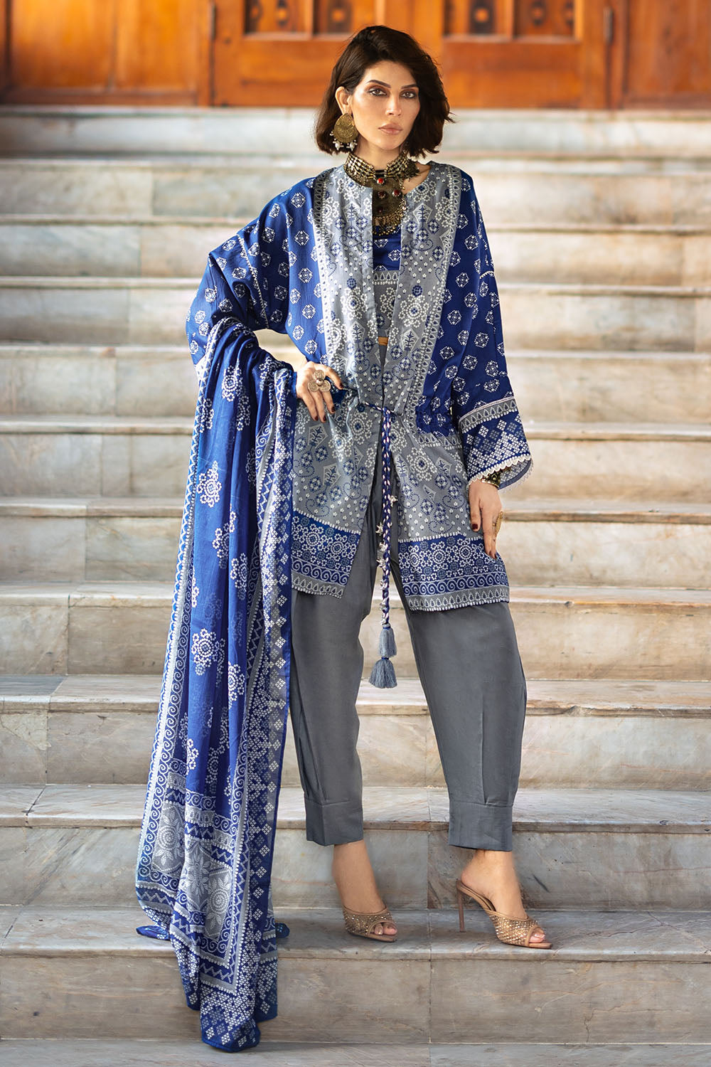 3 Piece Printed Lawn Suit CL-62027 B