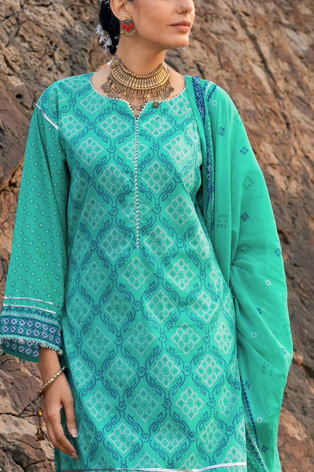 3 Piece Printed Lawn Suit CL-62032 A