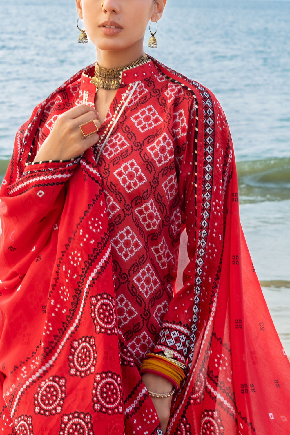 3 Piece Printed Lawn Suit CL-62032 B