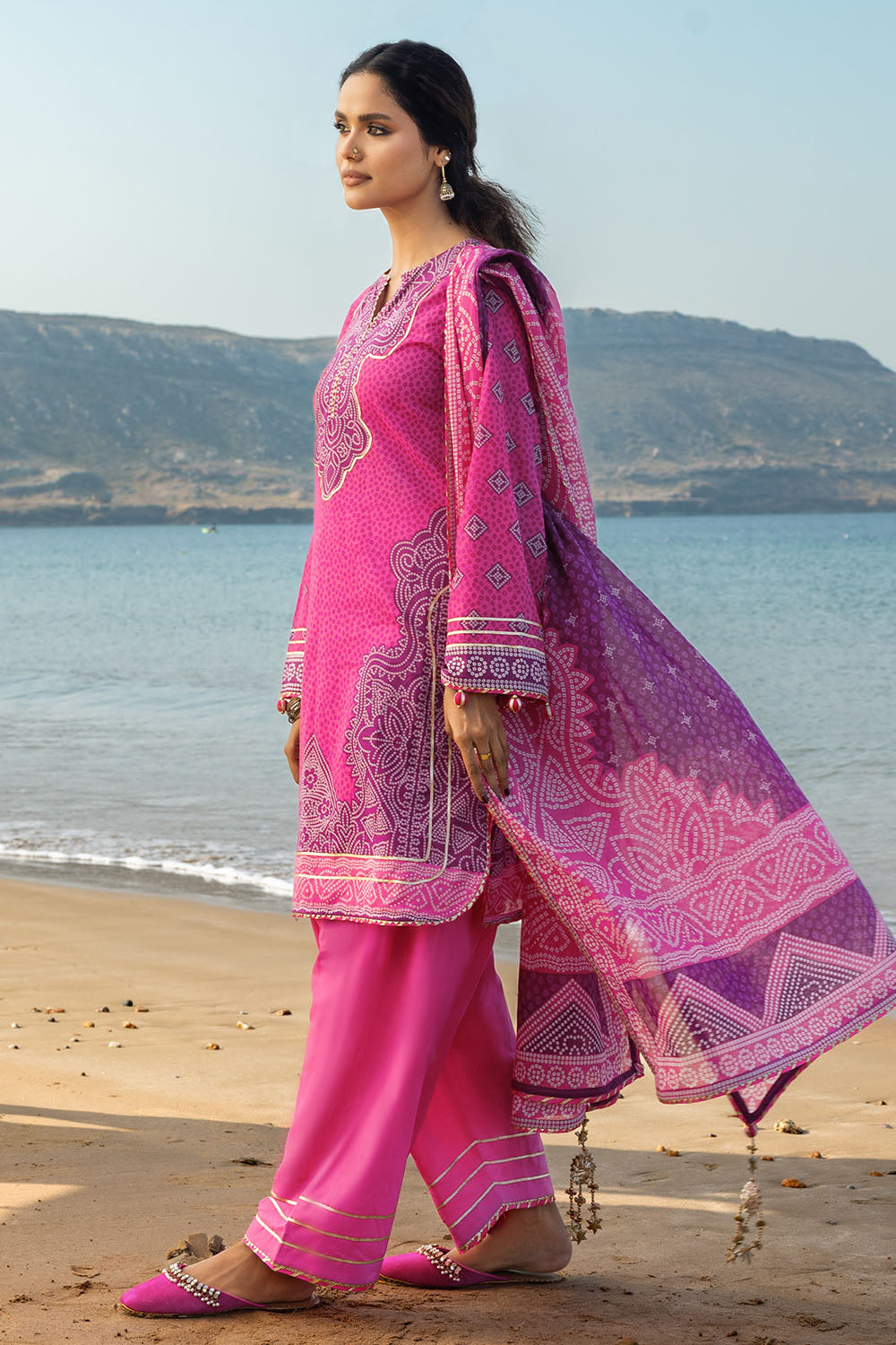 3 Piece Printed Lawn Suit CL-62061 B