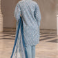 3 Piece Printed Lawn Suit and Dyed Trouser  CL-62085 A