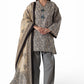 3 Piece Printed Lawn Suit and Dyed Trouser  CL-62085 B