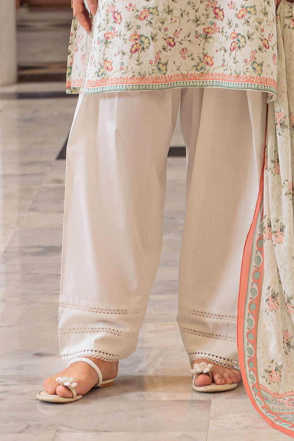 3 Piece Printed Lawn Suit and Dyed Trouser  CL-62119 A