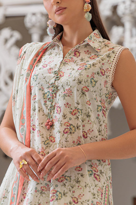 3 Piece Printed Lawn Suit and Dyed Trouser  CL-62119 A