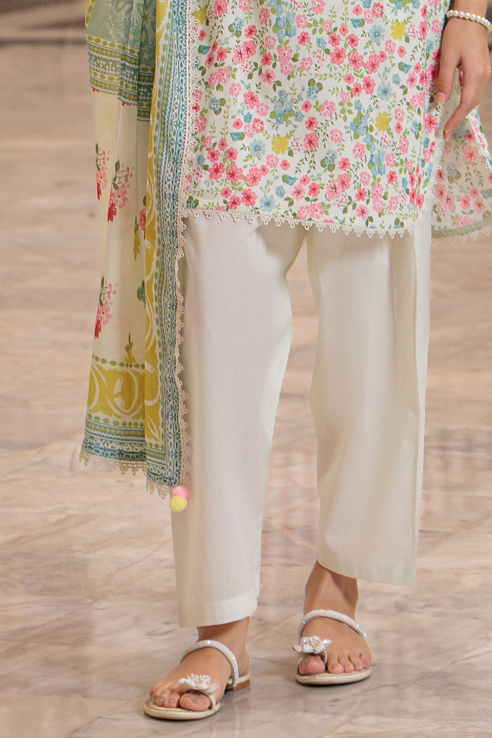 3 Piece Printed Lawn Suit and Dyed Trouser  CL-62120 A