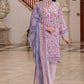 3 Piece Printed Lawn Suit and Dyed Trouser  CL-62120 B