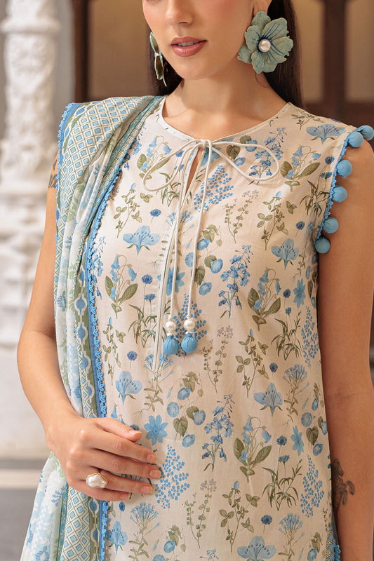 3 Piece Printed Lawn Suit and Dyed Trouser  CL-62121 A