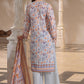 3 Piece Printed Lawn Suit and Dyed Trouser  CL-62121 B
