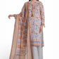 3 Piece Printed Lawn Suit and Dyed Trouser  CL-62121 B