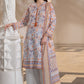 3 Piece Printed Lawn Suit and Dyed Trouser  CL-62121 B