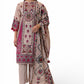 3 Piece Printed Lawn Suit and Dyed Trouser  CL-62135 B