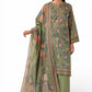 3 Piece Printed Lawn Suit and Dyed Trouser  CL-62136 B
