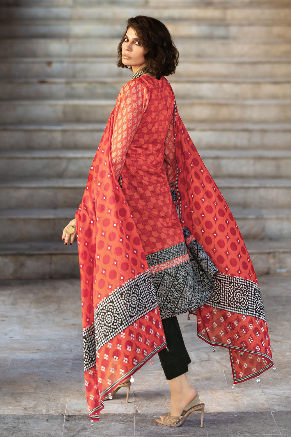 3 Piece Printed Lawn Suit CL-62148 A