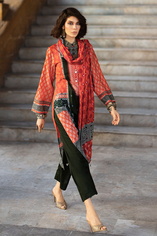 3 Piece Printed Lawn Suit CL-62148 A