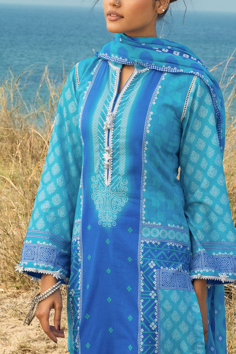 3 Piece Printed Lawn Suit CL-62148 B