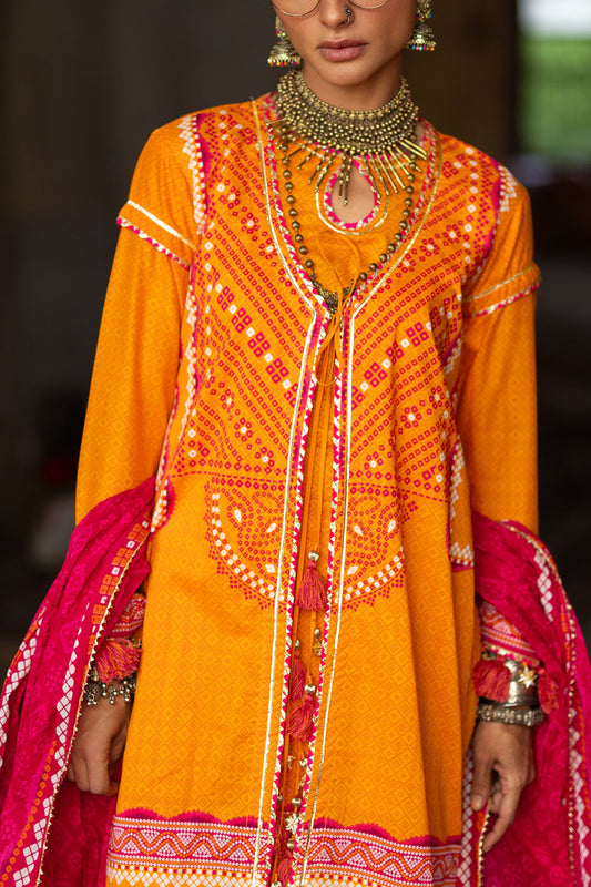 3 Piece Printed Lawn Suit CL-62173 A